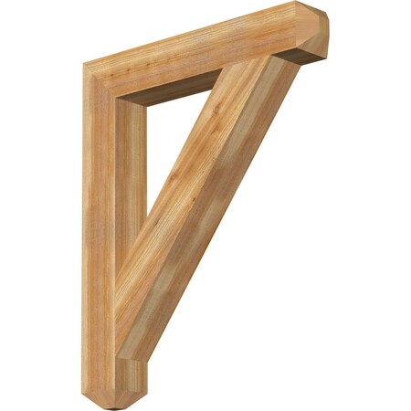 Ekena Millwork Traditional Craftsman Rough Sawn Bracket, Western Red Cedar, 6"W x 38"D x 46"H BKT06X38X46TRA04RWR